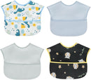 Baby bibs Waterproof Toddler bib - Feeding bib with Pocket for Infant Boy Girl Washable 6-36M by TinyTreasures Baby Boutique