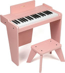 ZIPPY Kids Piano Keyboard, 37 Keys Digital Piano for Kids, Music Educational Instrument Toy, Wood Piano for 3+ Girls and Boys (Pink Basic) by TinyTreasures Baby Boutique