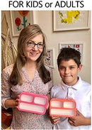 kinsho MINI Lunch-Box Snack Containers for Kids | SMALL Bento-Box Portion Container | Toddler Pre-School | Leak-proof Boxes for Work, Travel | Best for Adults Boys Girls | Pink Purple, Coral 3 pack by TinyTreasures Baby Boutique