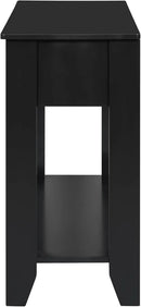 Farmhouse Modern Console Table 55.4-Inch Entryway Sofa Table with Drawers & Storage Shelf for Living Room Hallway Entrance, Black