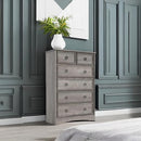 LGHM Modern 6 Drawer Dresser, Dressers for Bedroom, 44.33" Tall Chest of Drawers Closet Organizers & Storage Clothes - Easy Pull Handle, Textured Borders Living Room, Hallway, Gray by TinyTreasures Baby Boutique