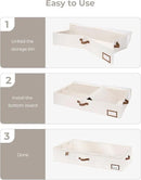 StorageWorks Extra Large Under Bed Storage Containers with Handles and Label Holder, 2 Pack Ultra-thick Fabric Underbed Bins, Closet Organizer for Clothes, Blankets, Sweater by CozyNest Decor