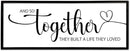 And So Together They Built A Life They Loved Sign Wall Decor 40"X15" Bedroom Above Over Bed Large Wood Framed Love Quotes for Couple Wall Hanging Art (Black) by CozyNest Decor