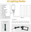 Christmas Tree Light 200 LEDs 73ft Green Cable Wire Fairy String Twinkle Lights Plug in 12 Modes for Xmas Party, Indoor, Outdoor, Garden, Wedding, Home Decoration (Warm White) by GreenHaven Gardens