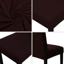 JQinHome Dining Room Chair Covers Set of 8, High Stretch Chair Slipcover Removable Washable Chair Seat Protector Cover for Home Party Hotel Wedding Ceremony (Coffee) by CozyNest Decor