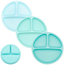 WeeSprout Silicone Divided Plates (No Lids), 100% Food Grade Silicone Divided Plates for Toddlers & Kids, Dishwasher & Microwave Safe by TinyTreasures Baby Boutique
