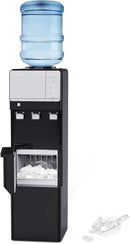 IKT Top Load Water Cooler Dispenser with Ice Maker for 5 Gallon Bottle 27 lbs Daily Capacity 3 Temperature Night Light Black by CozyNest Decor