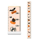 Halloween Baby Height Growth Chart - Canvas Height Chart for Kids Baby Child Toddler Boys Girls Growth Chart for Wall Room Nursery Decor Hangable and Removable Measuring Wall Ruler (A, Black Wood) by TinyTreasures Baby Boutique