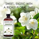 Majestic Pure Jasmine Essential Oil with Glass Dropper - Huge 4 Fl Oz - 100% Pure and Natural Jasmine Oil - Premium Grade Essential Oils for Diffuser, Aromatherapy, Soap and Candle Making by CozyNest Decor