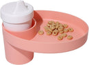 Travel Tray Oval USA Made Extend Your Current Cup Holder to Hold Your Cup Plus A Tray for Snacks, Toys and Accessories. Use in a Car Seat, Booster, Stroller, Golf Cart, Outdoor Chair, (Peach) by TinyTreasures Baby Boutique