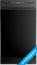 Midea MDF18A1ABB Built-in Dishwasher with 8 Place Settings, 6 Washing Programs, Stainless Steel Tub, Heated Dry, Energy Star, Black by TinyTreasures Baby Boutique