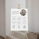 Generic Personalized First Birthday Milestone Poster, Modern 1St Birthday Milestone Sign, My First Year Baby Milestone Board, Design 011 by TinyTreasures Baby Boutique