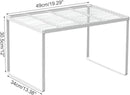 Kitchen Cabinet Storage Shelf Stackable Wire Spice Rack Organizer Heavy Duty Space Saver for Bathroom Bedroom Closet Laundry Room Office Countertop - White, Pack 1 by CozyNest Decor
