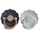 FRIGG Daisy SilkySoft Silicone Baby Pacifier | Made in Denmark | BPA-Free (Aurora/Bright White, 6-18 Months) by TinyTreasures Baby Boutique