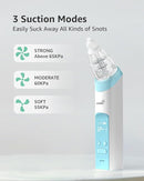 GROWNSY Nasal Aspirator for Baby with Protection Mode, Comes with 2 Larger Suction Chambers and 6 Food-Grade Soft Silicone Tips, Light Blue by TinyTreasures Baby Boutique