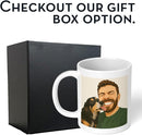 Personalized Coffee Mug, Custom Drawing Portrait Gift, Funny Customized Coffee Gift for Men & Women, Custom Mugs with Pictures, White 11oz Customized Ceramic Tea Cup by TinyTreasures Baby Boutique
