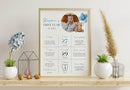 Personalized Beary First Birthday Milestone Poster, Teddy Bear Birthday Milestone Sign, Modern Bear Birthday Stats Board, Design 05 by TinyTreasures Baby Boutique