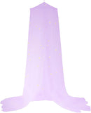 BCBYou Bed Canopy Mosquito Net with Fluorescent Stars Glow in Dark for Baby, Kids, and Adults, for Cover The Baby Crib, Kid Bed, Girls Bed Or Full Size Bed (Purple) by TinyTreasures Baby Boutique