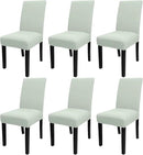 JQinHome Smoke Green Chair Covers for Dining Room Set of 6, High Stretch Removable Washable Parsons Chair Slipcover for Home Party Hotel Wedding Ceremony (6PCS,Smoke Green) by CozyNest Decor