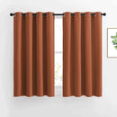 NICETOWN Kitchen Window Curtains Over Sink - Grommet Blackout Solid Vertical Small Curtains & Drapes Noise Reducing for Laundry, Burnt Orange, W52 x L45, 2 Panels by TinyTreasures Baby Boutique