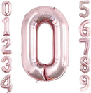 GOER Rose Gold Foil Balloons Number 0 for 10th 20th 30th 40th 50th 60th 70th 80th 90th 100th Birthday Party Supplies Anniversary Decorations(3 pcs,42 inch,32 inc,16inch) by TinyTreasures Baby Boutique