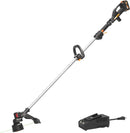 WORX Cordless String Trimmer, 20V 13''-15'' Weed Wracker with Brushless Motor 2.0, 21 cc Gas Equivalent, Quick-Line Reloading, Includes 20V 5.0 Ah PowerShare Pro Battery and Charger, PowerShare by GreenHaven Gardens