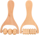 Wooden Massage Roller, Wood Therapy Massage Tools 2pcs Bead Wooden Roller Tool Muscle for Men and Women, Muscle Tension Relief Tissue Father and Mother Day Giftware