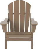 WO Home Furniture Adirondack Chairs Table Set of 3 PCS Outdoor Folding Chairs Coffee Table Weather/UV Resistant for Lawn, Garden, Bon Fire, Balcony (Weathered Wood) by GreenHaven Gardens