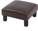 Joveco Small Foot Rest Stool Ottoman, 15" Leather Footrest Square Footstool with Non-Skid Plastic Legs, for Chair, Under Desk, Office, Living Room, Brown by CozyNest Decor