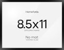 Homeforia Black Diploma Frame 8.5 x 11, High End Metal 8.5x11 Certificate Frames, 11x8.5 inch Document Frame for Wall or Tabletop, 8.5 by 11 Award Letter Size Frame, Tempered Glass, Wall Kit, Set of 1 by CozyNest Decor