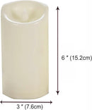 CANDLE CHOICE Waterproof Outdoor Battery Operated Flameless Candles with Timer Flickering Plastic Resin Electric LED Pillar Lights for Lantern Patio Garden Wedding Party Decorations 3x6 Inches 2 Pack by GreenHaven Gardens