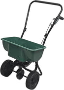 60LB Walk-Behind Broadcast Spreader for Seed,Fertilizer,Salt,Ice Melt, Fertilizer Spreader with Adjustable Drop Rate, Seed Spreaders for Lawns by GreenHaven Gardens
