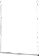 STORAGE MANIAC Hanging Closet Rod, Adjustable Width and Height Closet Hanging Organizer, Space-Saving Clothes Hanging Bar, Closet Extender Hanging Rod Double Closet Hanging Rod, 1 Pack Chrome by CozyNest Decor