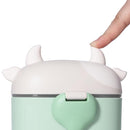 Bebamour Baby Formula Dispenser On The Go, Formula Container to Go, Formula Holder for Travel, Candy Fruit Snack Storage Container with Scoop and Leveller (Light Green Cow) by TinyTreasures Baby Boutique