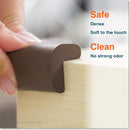 Roving Cove HeftyFit Corner Protector for Baby (16 Large Corners), Heavy-Duty Soft Rubber Foam Furniture Corner Bumper Guards, 3M Adhesive Pre-Taped, Coffee Brown by TinyTreasures Baby Boutique