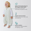 Tealbee Dreamsuit: Toddler Sleep Sack with Feet 2T 3T - 1.5 TOG Winter Baby Wearable Blanket for Walkers - Rayon made from Bamboo, Organic Cotton Sleep Bag - Seashell by TinyTreasures Baby Boutique