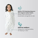 Tealbee Dreamsuit: Toddler Sleep Sack with Feet 3T 4T - 1.5 TOG Winter Baby Wearable Blanket for Walkers - Rayon made from Bamboo, Organic Cotton Sleep Bag - Mushroom by TinyTreasures Baby Boutique