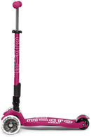 Micro Kickboard - Maxi Deluxe Foldable LED - Three Wheeled, Lean-to-Steer, Fold-to-Carry Swiss-Designed Micro Scooter for Kids with Motion-Activated Light-Up Wheels for Ages 5-12 by TinyTreasures Baby Boutique