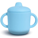 6 Months+ Sippy Cups with Handles, Small Silicone Sippy Cups Leak Proof 5oz,No Spill Sippy cups for Toddlers (Powder Blue) by TinyTreasures Baby Boutique