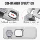 5 Pack Child Proof Refrigerator Lock, QYESWHSR Fridge Locks for Kids with Sticky Adhesive Pads, Child Safety Locks for Doors, RV Refrigerator, Oven Lock Child Safety Baby Cabinet Locks - Grey Updated by TinyTreasures Baby Boutique