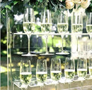 WANLIAN Wine Glass Holder - Wall Mounted Acrylic, Pack of 2 - Reception Party & Kitchen Tableware Storage Rack by CozyNest Decor
