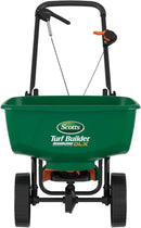 Scotts Turf Builder EdgeGuard DLX Broadcast Spreader for Seed, Fertilizer, Salt, Ice Melt, Holds up to 15,000 sq.ft. Product by GreenHaven Gardens