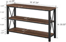 BON AUGURE Rustic Entryway Table, Farmhouse Hallway Table, Console Tables for Entryway, 3 Tier Sofa Tables for Living Room, Industrial Entry Table (47 Inch, Rustic Oak) by CozyNest Decor