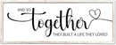 And So Together They Built A Life They Loved Sign Wall Decor 40"X15" Bedroom Above Over Bed Large Wood Framed Love Quotes for Couple Wall Hanging Art (White) by CozyNest Decor