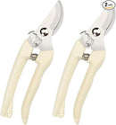 Garden Scissors for Plant, Tip Pruning Shears for Cutting Flowers, Trimming Plants, Bonsai and Fruits Picking (2 PC Bypass Blade Pruner) by GreenHaven Gardens