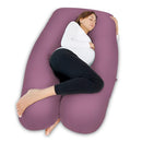 Meiz Pregnancy Pillow,Cooling Silky Pregnancy Pillows for Sleeping,Full Body Maternity Pillow for Pregnant Woman with Cooling Silky Jersey Cover,Dark Purple by TinyTreasures Baby Boutique