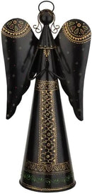 Regal Art & Gift Angel Statue - Metal Indoor/Outdoor Garden Statue Deals, Elegant Garden Decor, Beautiful Gifts for Women, Exquisite Angel Statues for Garden,23-Inch, Black/Gold by CozyNest Decor