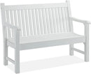 Psilvam 2-Person Poly Lumber Outdoor Bench with 700 Lbs Weight Capacity – Weatherproof Garden Seating for, Balcony Porch & Park, All-Weather Fade-Resistant Patio Furniture (White) by GreenHaven Gardens