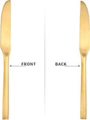 Matte Silverware Set Gold Flatware Set with Hexagon Handle 20 Pieces 18/0 Stainless Steel Cutlery Set Wedding Housewarming Gift Service for 4 (Matt gold) by CozyNest Decor