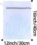 Mesh Laundry Bags, Mesh Wash Bags, Durable Mesh Structure with Strong Zipper, Suitable for Underwear, Delicate Clothes, Pants, Shoes, Socks Washing (Small Fine Mesh, Small 12 * 16inch*4pcs) by TinyTreasures Baby Boutique